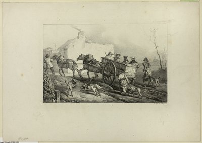avcılar by Emile Jean Horace Vernet