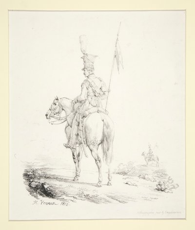 Öne Çıkan Mızraklı by Emile Jean Horace Vernet