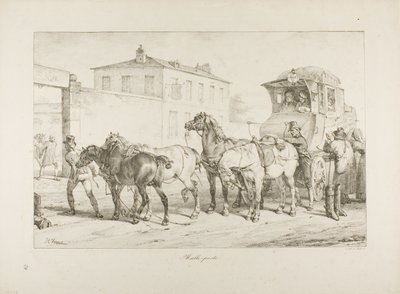 Posta Koçu by Emile Jean Horace Vernet