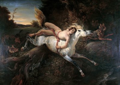 Mazeppa ve Kurtlar, 1826. by Emile Jean Horace Vernet