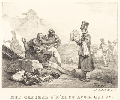 Onbaşım, sadece buna sahip olabilirim. by Emile Jean Horace Vernet