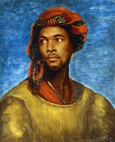 Kızıl Sarıklı Bir Moor Portresi by Emile Jean Horace Vernet