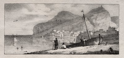 Bir Liman Görünümü by Emile Jean Horace Vernet