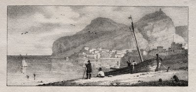 Bir Liman Görünümü. by Emile Jean Horace Vernet