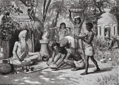 Tarihlerin Ötesindeki Zamanlarda Bir Ermiş (taş baskı) by Horace van Ruith