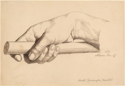 Kısa Çubuk Tutarak Sağ El by Horatio Greenough