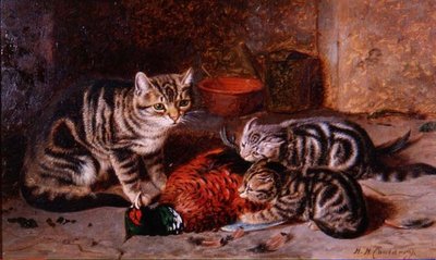 Akşam Yemeği Oyunu (panelde yağ) by Horatio Henry Couldery