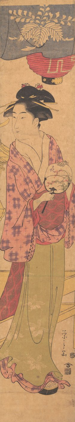 Hayranı Olan Bir Kız, ca. 1780. by Hosoda Eishi