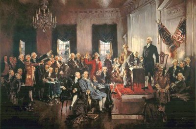 1787#39;de Amerika Birleşik Devletleri Anayasasının İmzalanması by Howard Chandler Christy