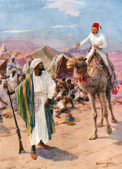 Yalnız ve Silahsız Gordon Köle Kampına Girdi (renkli taş) by Howard Davie