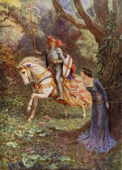 Aziz George olağanüstü güzellikte bir bayan gördü (renkli taş) by Howard Davie
