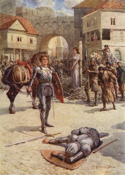 St George to the Rescue, gururlu Coventry Kontu ölü yatıyordu (renkli taş) by Howard Davie