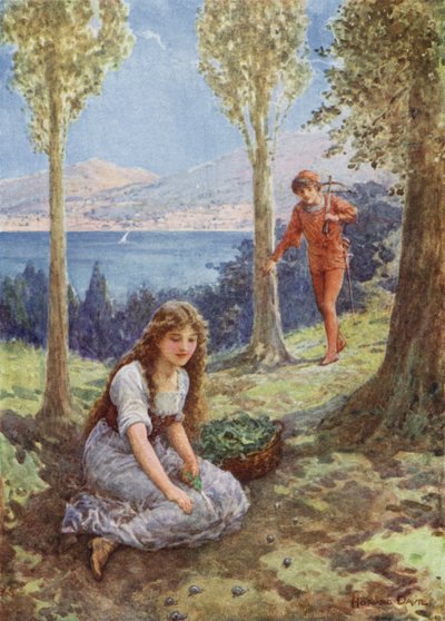 "Filadoro"dan (renkli taş) "aniden durdu ve kendinden geçmiş bir şekilde baktı" by Howard Davie