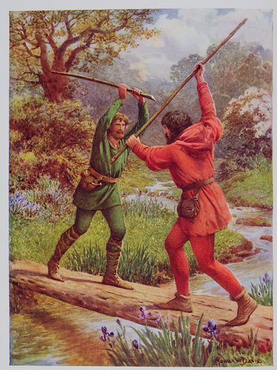 Robin Hood ve Küçük John arasındaki Dövüş, Rose Yeatman Woolf tarafından anlatılan, Raphael Tuck tarafından yayınlanan 