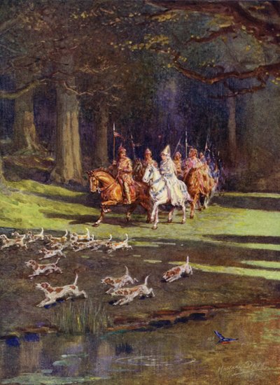 Tüm şirket ormana doğru yola çıktı (renkli taş) by Howard Davie