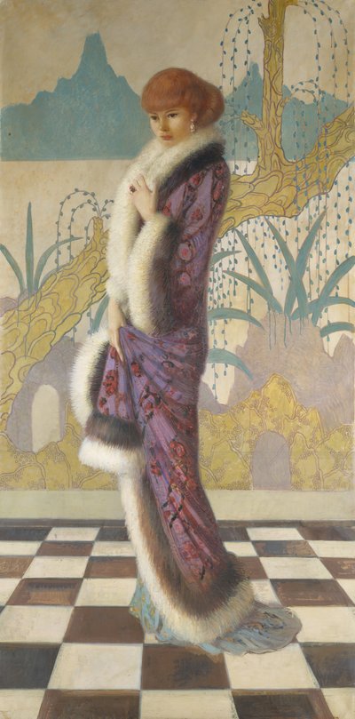Bayan Ethel Cushing, yak. 1912-14. by Howard Gardiner Cushing