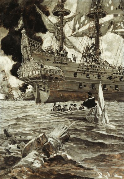 Bir Ticari İşlem: Amiral Devlet Konserine Geldi, by Howard Pyle