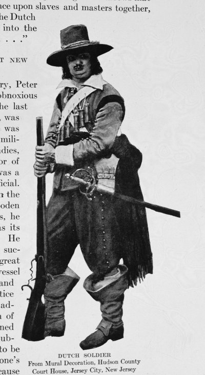 A Dutch Soldier, from the Mural Decoration in Hudson County Court House, Jersey City, New Jersey  by Howard Pyle