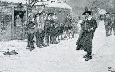 Püriten Vali Noel Sporlarını Kesiyor, J. Bernstrom tarafından oyulmuş, George William Curtis tarafından 