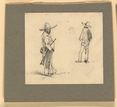 Ayakta İki Meksikalı by Howard Russell Butler