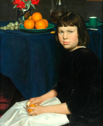 Portakallı Julie (tuval üzerine yağlı boya) by Howard Somerville