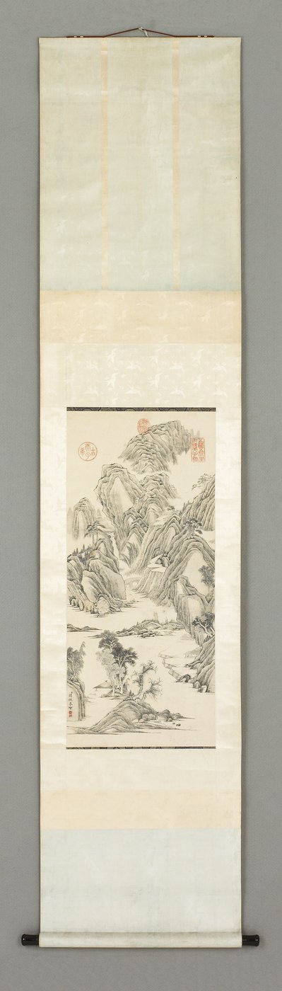 Manzara (kağıt üzerinde mürekkep ve renk) by Huai Guan