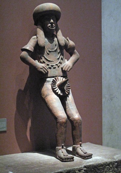Bir rahip heykeli, Klasik sonrası dönem, c.900-c.1521 (pişmiş toprak) by Huaxtec Huaxtec