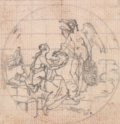 Madalya Tasarımı: Britannia (?) ve Talih (?) veya Zafer (?) Figürü by Hubert Francois Gravelot