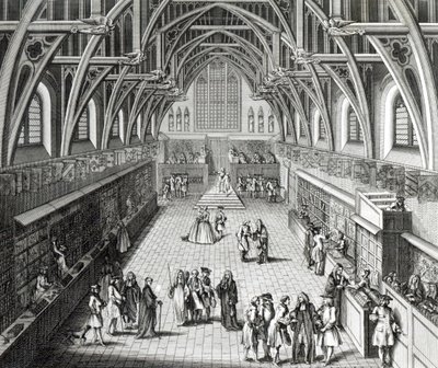 Westminster Hall, Dönemin İlk Günü, Bir Hiciv Şiiri, 1797, C.Mosley tarafından oyulmuş by Hubert Francois Gravelot
