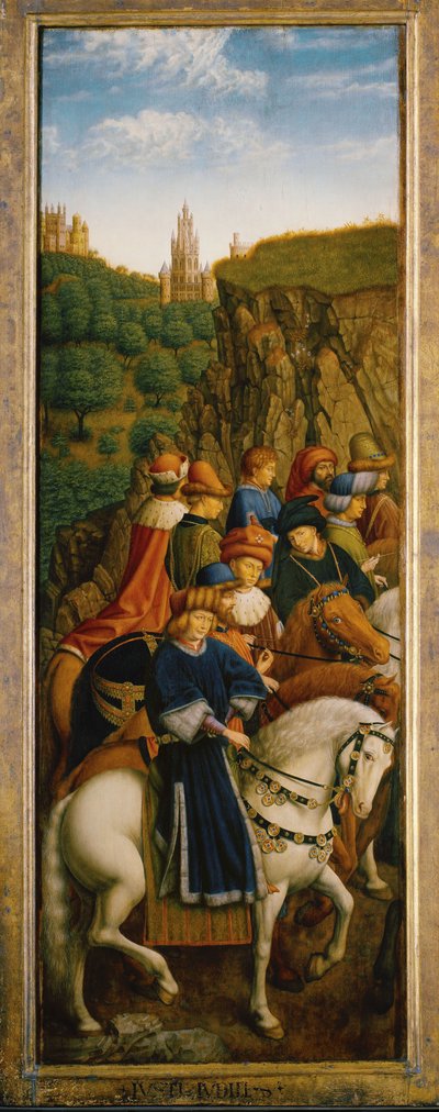 Adil Yargıçlar, Ghent Altarpiece'in sol alt paneli by Hubert & Jan van (1390 1441) (after) Eyck