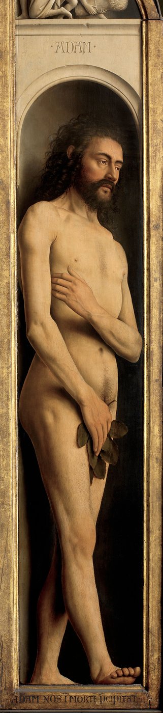 Adam, Ghent Altarpiece'in sol kanadından detay by Hubert & Jan van (1390 1441) Eyck