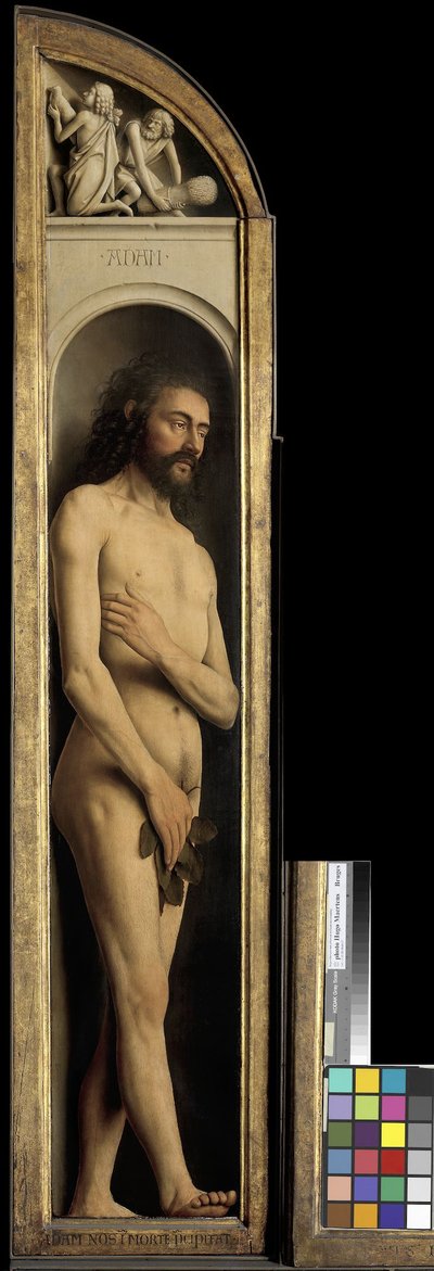 Adam, Ghent Altarpiece'in sol kanadından detay by Hubert & Jan van (1390 1441) Eyck