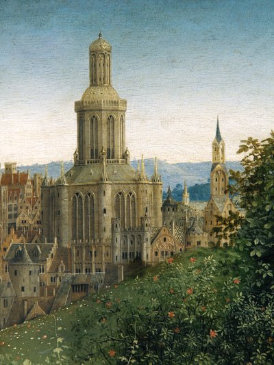 Ghent Sunağı'ndan Mistik Kuzu'nun Tapınmasından Ayrıntı by Hubert & Jan van (1390 1441) Eyck