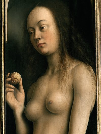 Ghent Altarpiece'in sağ kanadından Havva detayı by Hubert & Jan van (1390 1441) Eyck
