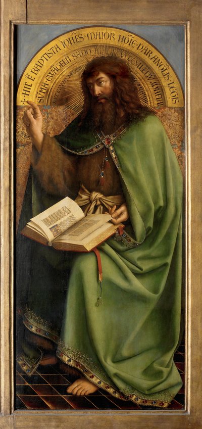 Vaftizci Yahya, Ghent Sunağı'ndan detay by Hubert & Jan van (1390 1441) Eyck