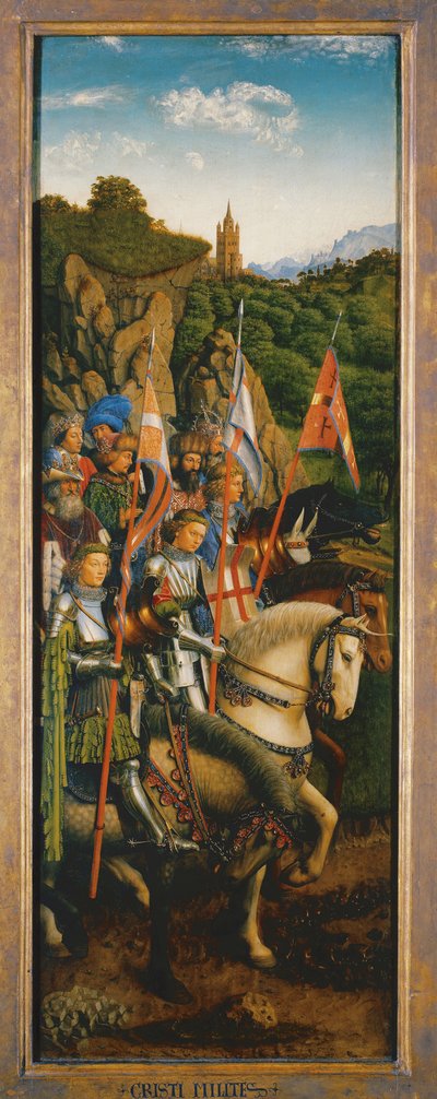 Ghent Altarpiece'in sol tarafından İsa'nın Şövalyeleri by Hubert & Jan van (1390 1441) Eyck