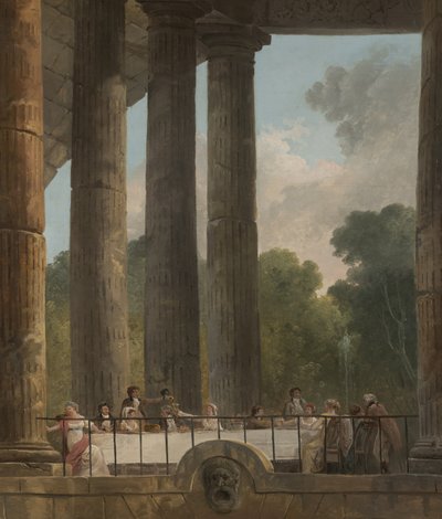 Bir Tapınağın Harabelerinde Bir Ziyafet, 1795 by Hubert Robert