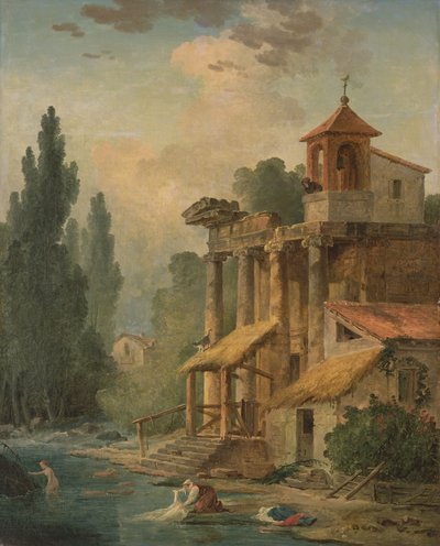 İnziva Yeri Olan Bir Caprice, 1796 by Hubert Robert