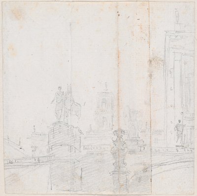 Capitoline Tepesi by Hubert Robert
