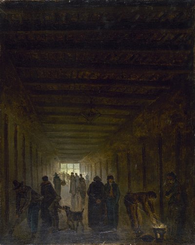 Saint-Lazare Hapishanesi Koridoru, c. 1793. by Hubert Robert