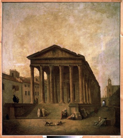 Maison Carrée, Nimes, c.1780 by Hubert Robert