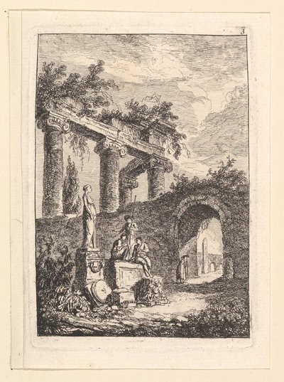 Harabelerden Önce Heykel.n.d. by Hubert Robert