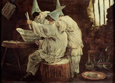 müzisyen soytarıları by Hubert Robert