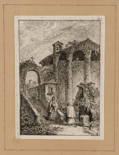 Roma Akşamlarından Beşinci Tabak by Hubert Robert