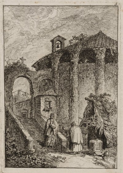 Roma Akşamlarından Beşinci Tabak by Hubert Robert
