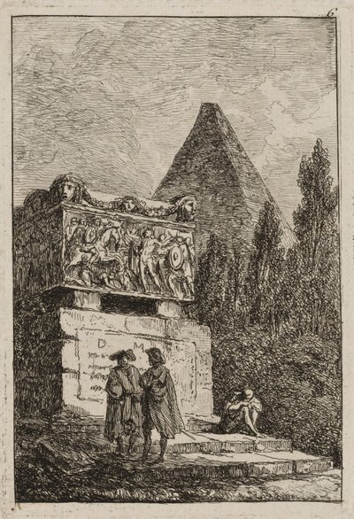 Roma Akşamlarından Altıncı Plaka, 1763-64 by Hubert Robert