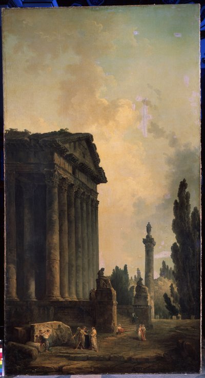 Kalıntılar. Hubert Robert (1733-1808), tuval üzerine yağlı boya by Hubert Robert