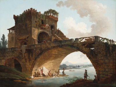 Ponte Salario, yaklaşık 1775 by Hubert Robert