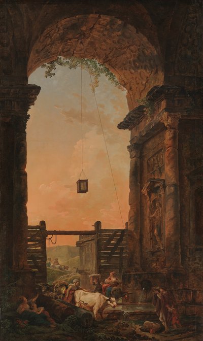Sığırların Dönüşü, M.Ö. 1773-75. by Hubert Robert