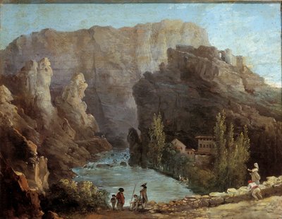 Çeşmenin görünümü Vaucluse Tablosu Hubert Robert (1733-1805) 18. yüzyıl Avignon, Musee Calvet. by Hubert Robert